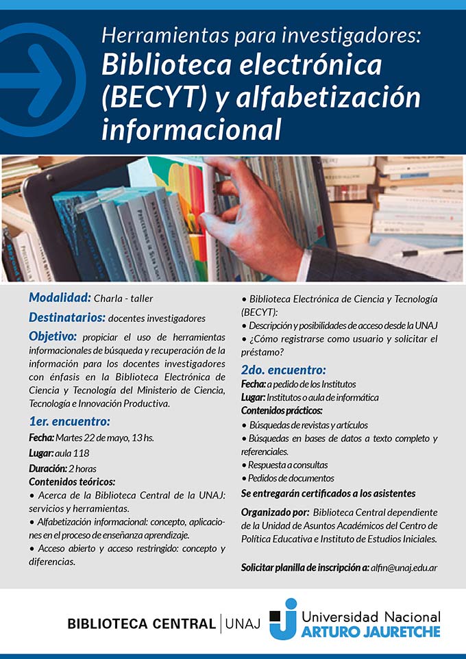 Herramientas Para Investigadores: Biblioteca Electrónica (BECYT) Y Alfabetización Informacional